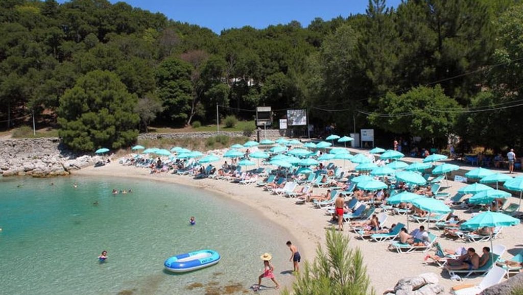 Textura de arena en Veli žal, Croacia, Croacia