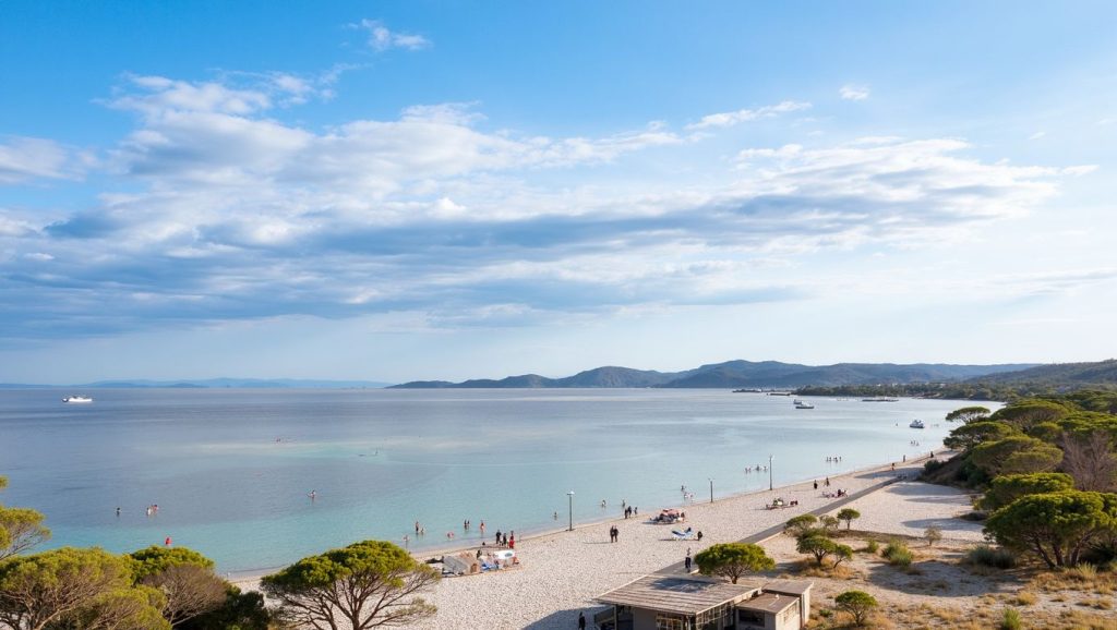 Primer plano de la orilla de Ventilegne, Porto-Vecchio