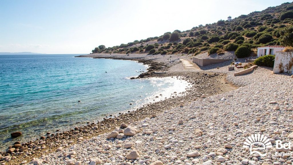 Orilla tranquila de Vrtiluka, playa de Croacia