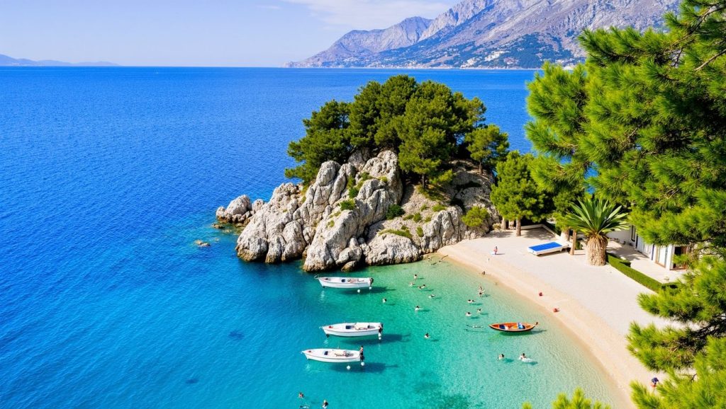 Vista amplia de Vrtiluka en Croacia, Croacia