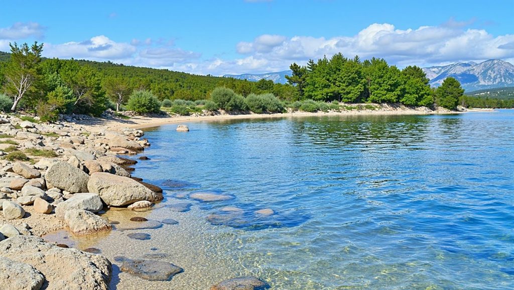 Vista amplia de Vrulja en Pisak, Brač