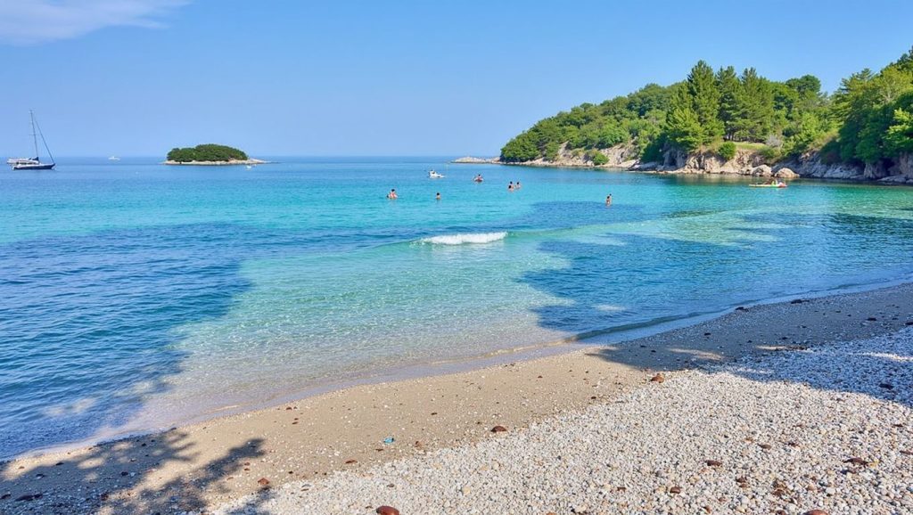 Olas rompiendo en Vučine, Croacia