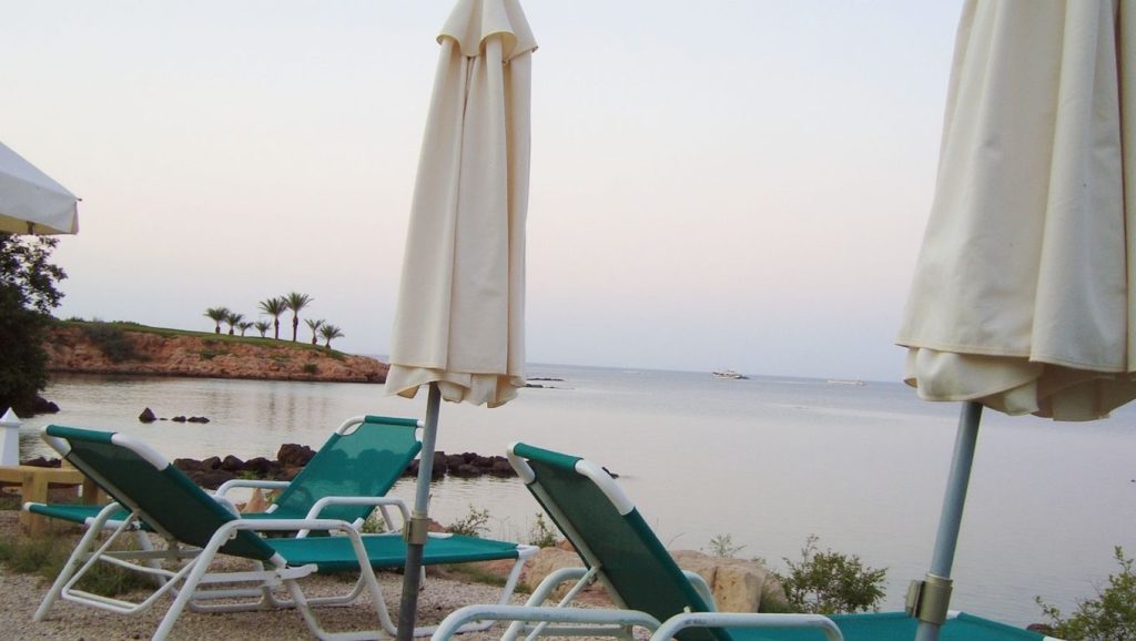 Vista del litoral en Xylofagou Beach, ?