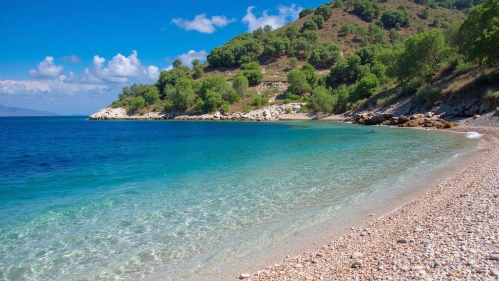 Arena fina en Zaglav, Grad Vis, Vis