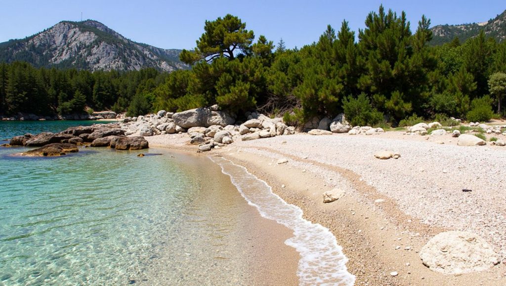 Amplio horizonte marino en Zamalin, Croacia