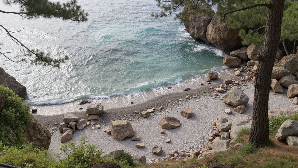 Playa Žanjice en Herceg Novi, Montenegro