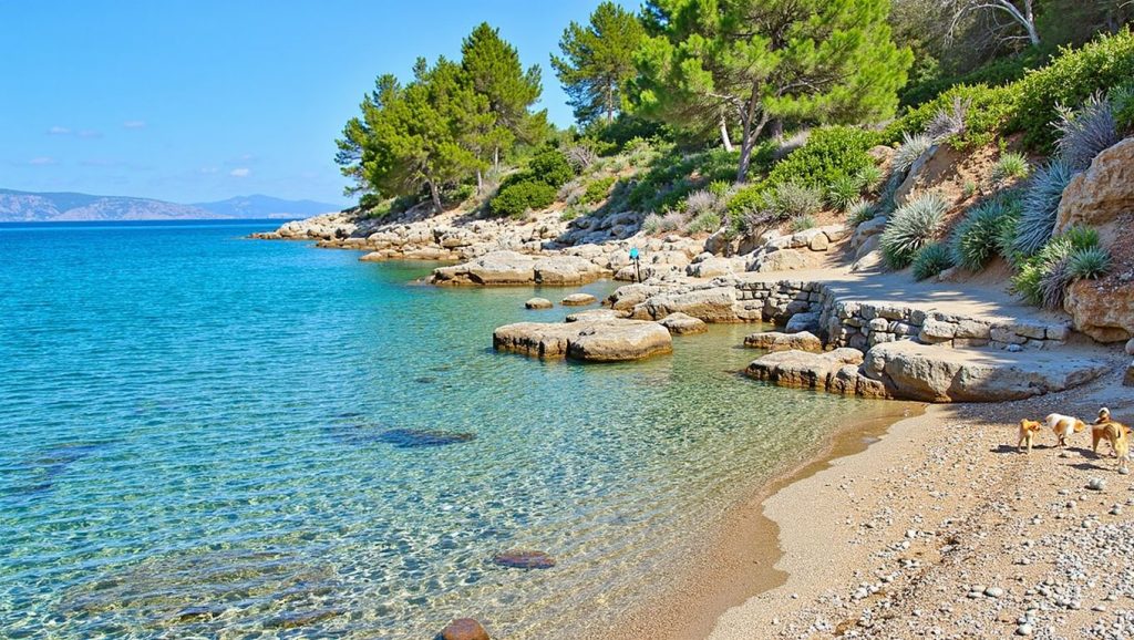 Agua y arena en Zenčišće, Općina Jelsa