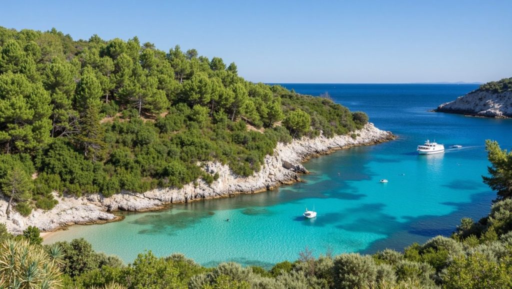 Línea de costa en Žitna, Grad Korčula