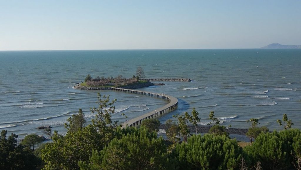 Agua y arena en Zvërnec Beach, Vlorë