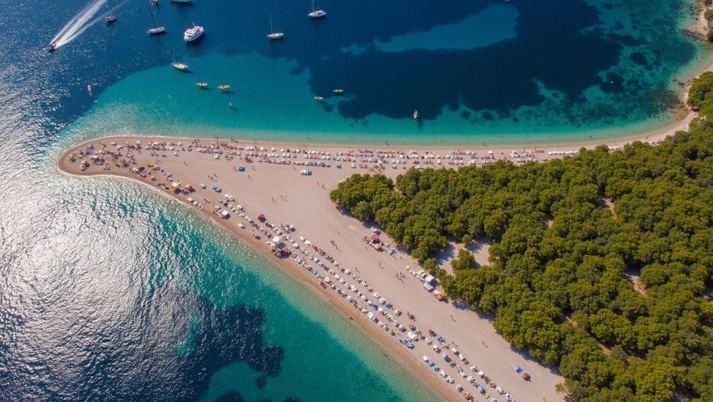 Playa Zvizda desde la arena, Grad Šibenik, Croacia