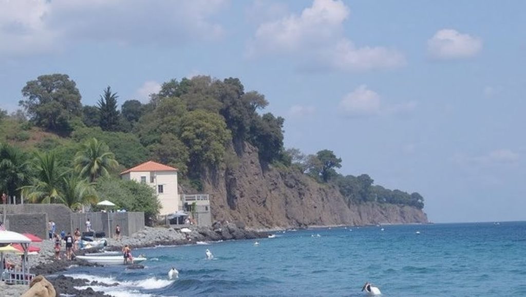 Arena y mar en Praiola, Riposto, Sicilia