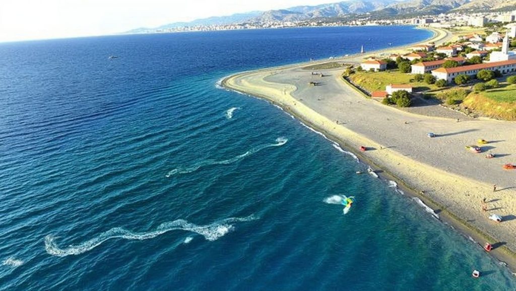 Horizonte desde Punta Pellaro, Scaletta Zanclea, Sicilia