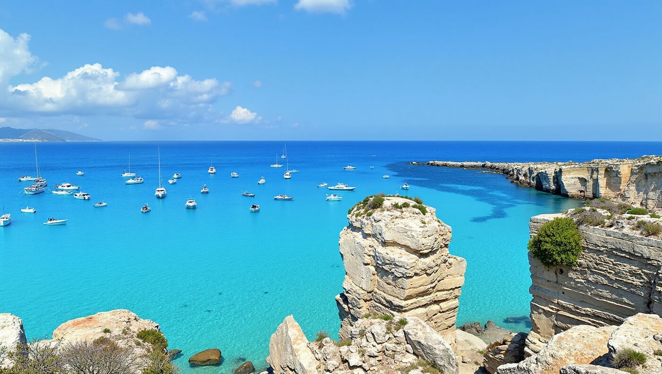 Cala Rossa Favignana aguas turquesas toba Sicilia Egadas