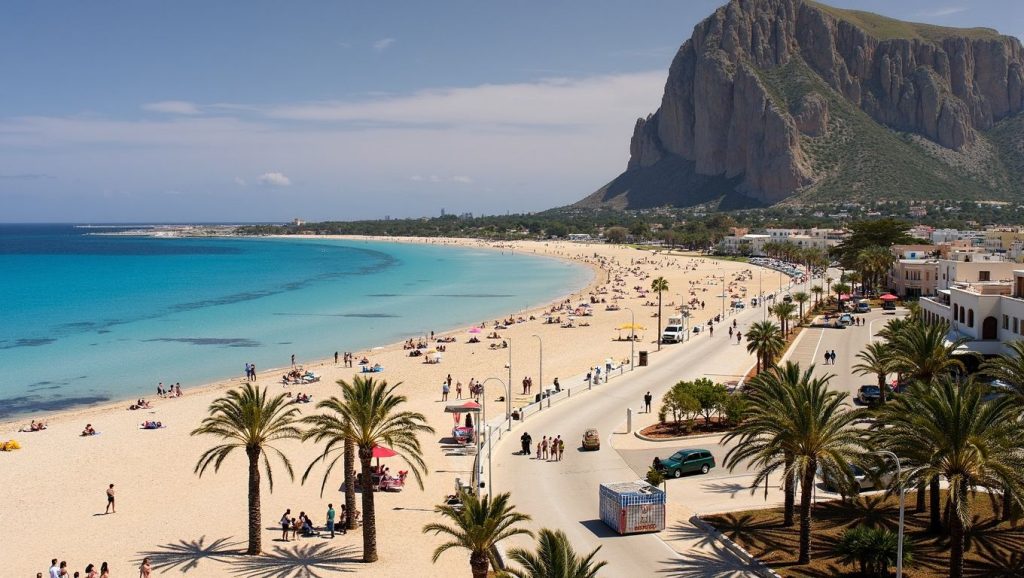 Costa de San Vito Lo Capo desde Spiaggia Attrezzata per disabili, Sicilia
