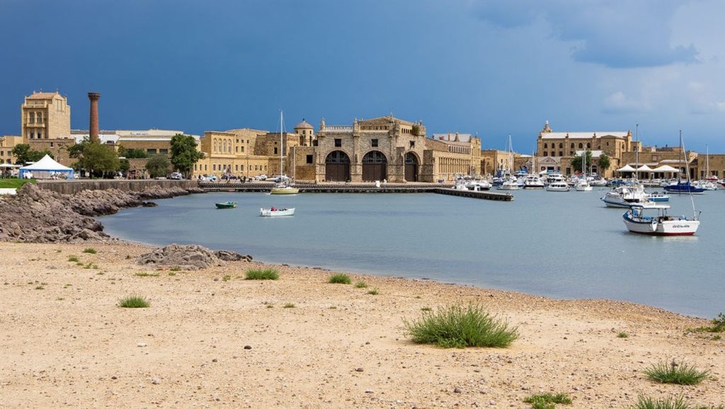 Vista amplia de Spiaggia Calafarina en Pachino, Sicilia