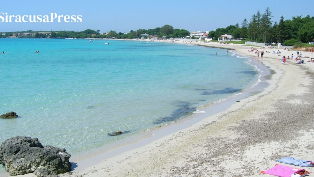 Vista de Spiaggia Costa del Sole desde la orilla, Siracusa