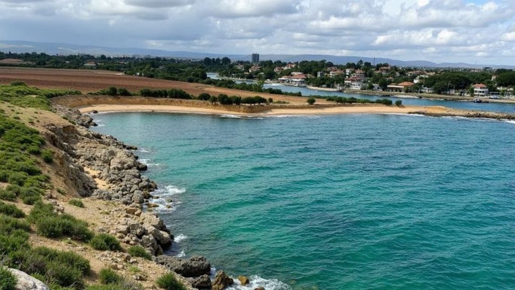 Panorámica completa de Spiaggia Costa del Sole, playa de Siracusa