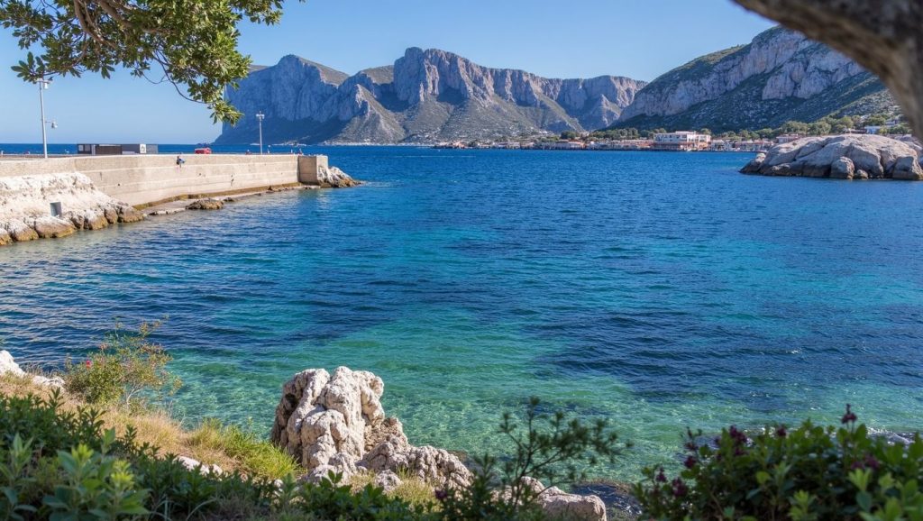 Amplio horizonte marino en Spiaggia de Isola delle Femmine, Isola delle Femmine