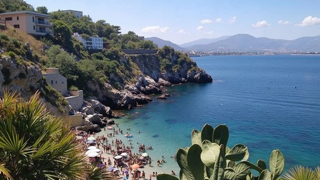 Línea de costa en Spiaggia dei francesi, Bagheria