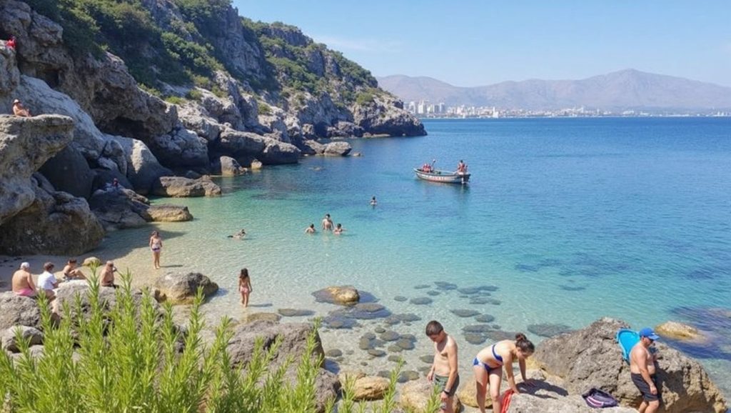 Camino de acceso a Spiaggia dei francesi, Bagheria, Sicilia