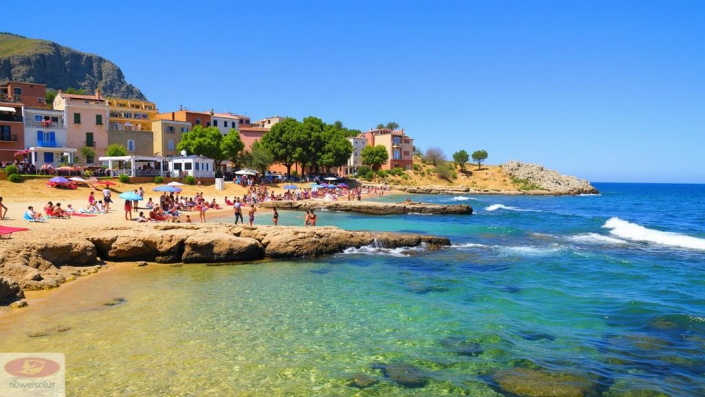 Orilla tranquila de Spiaggia dell'Olivella, playa de Santa Flavia