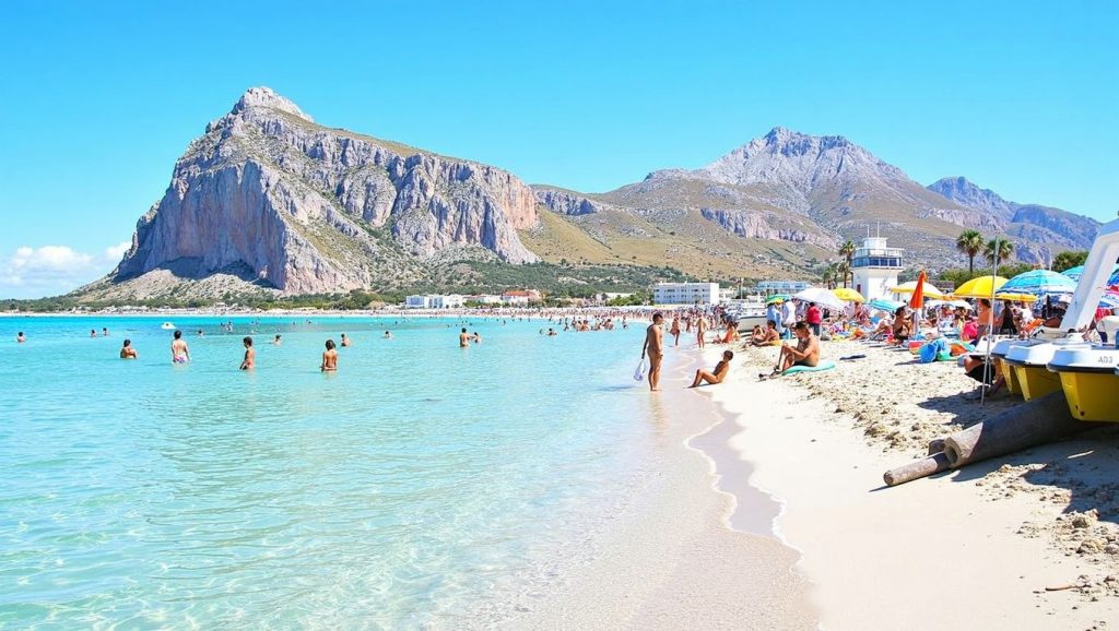 Textura de arena en Spiaggia di Cala Bove, San Vito Lo Capo, Sicilia