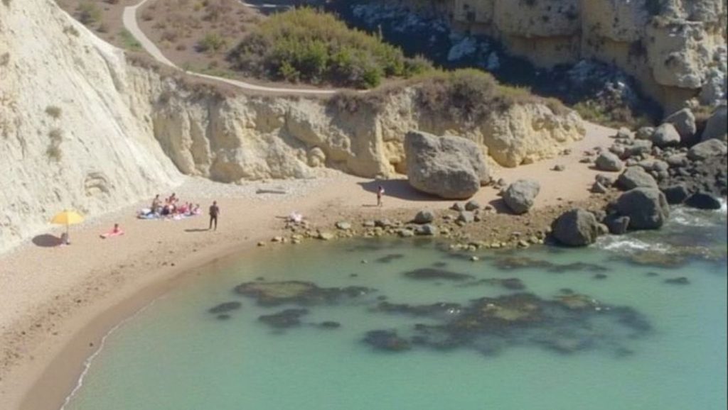 Orilla tranquila de Spiaggia di Cala Paradiso, playa de Licata