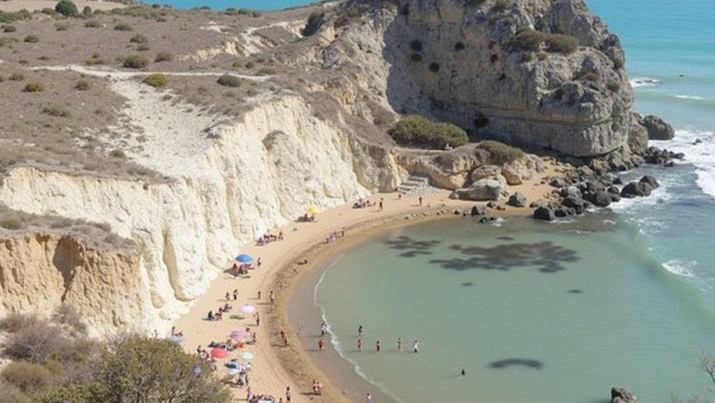 Vista del entorno de Spiaggia di Cala Paradiso, Licata, Sicilia