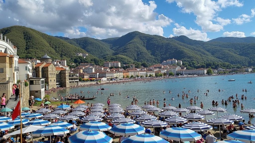 Vista amplia de Spiaggia di Cefalù en Cefalù, Sicilia