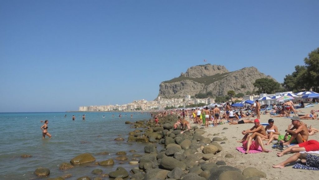 Vista del entorno de Spiaggia di Magaggiari, Cinisi, Sicilia