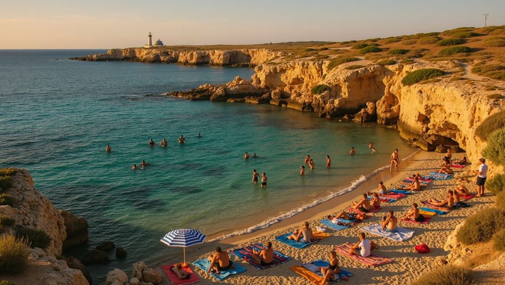 Vista de Spiaggia di Punta Carrozza desde la orilla, Siracusa