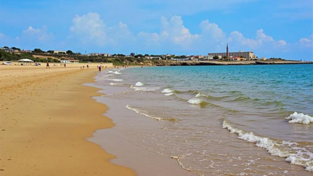 Arena y orilla en Spiaggia di Sampieri, Scicli, Sicilia