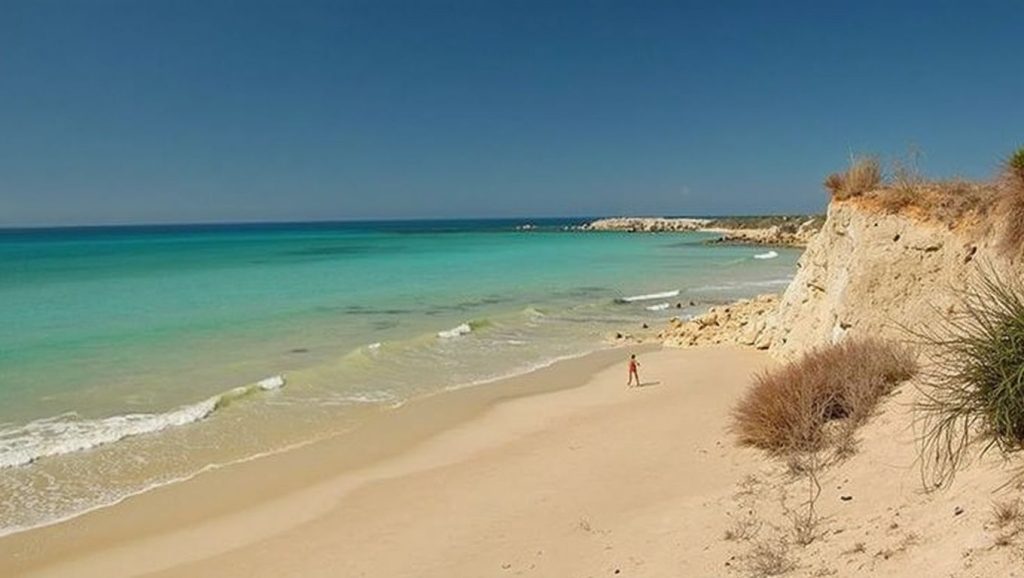 Vista del litoral en Spiaggia di Sampieri, Scicli
