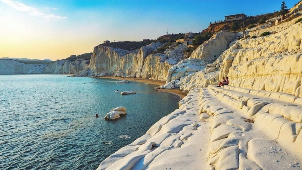 Acceso a Spiaggia di Scala dei Turchi desde el aparcamiento, Porto Empedocle
