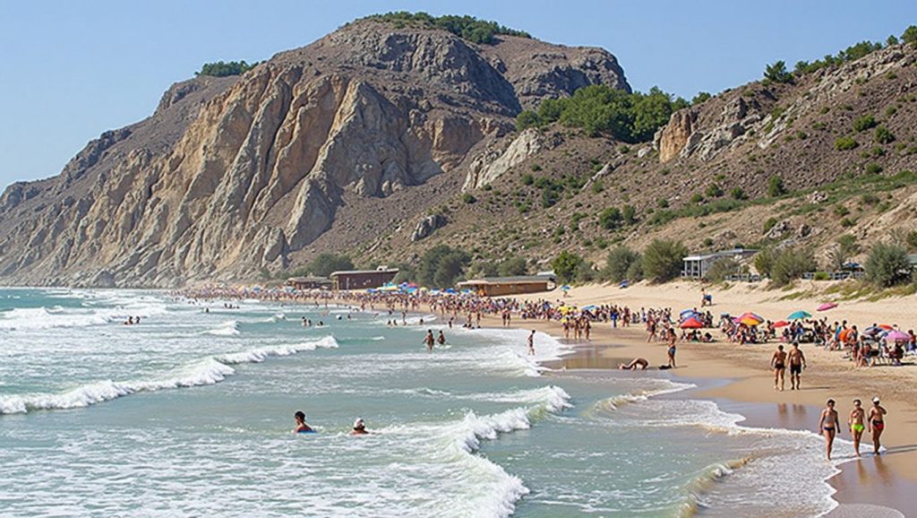 Olas rompiendo en Spiaggia di Siculiana Marina, Siculiana