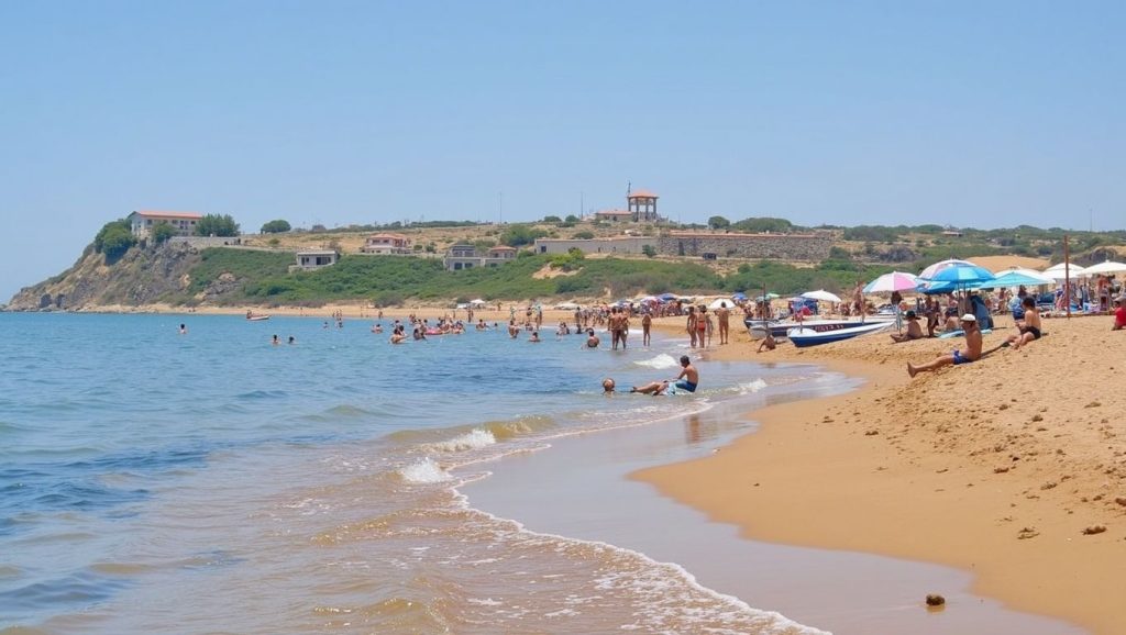 Línea de costa en Spiaggia di Triscina, Campobello di Mazara