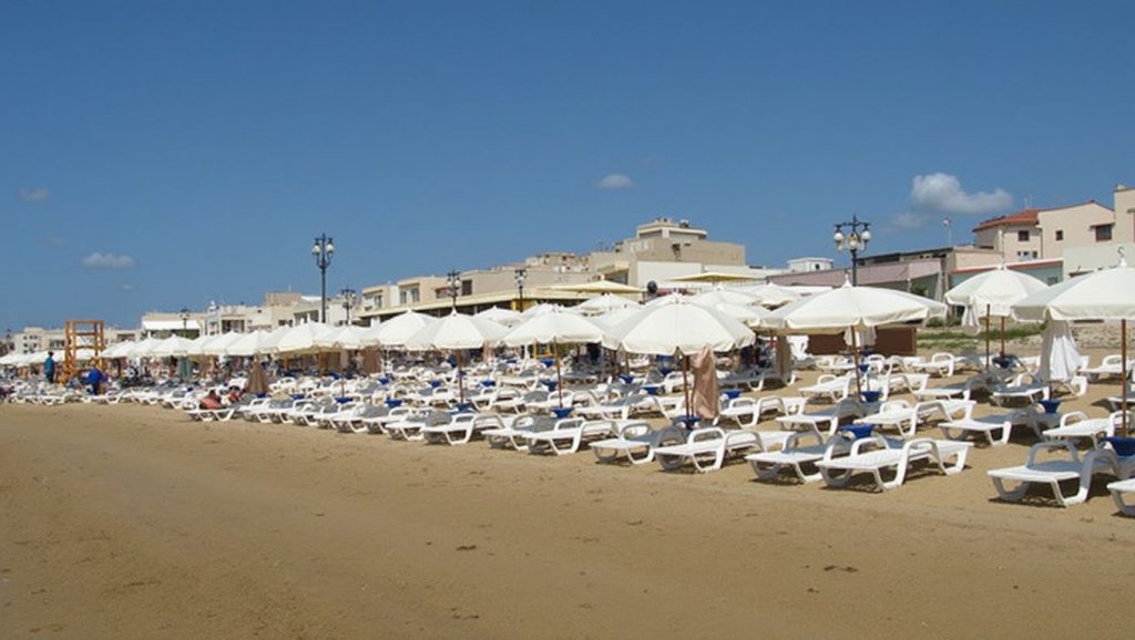 Panorámica completa de Spiaggia di Triscina, playa de Campobello di Mazara
