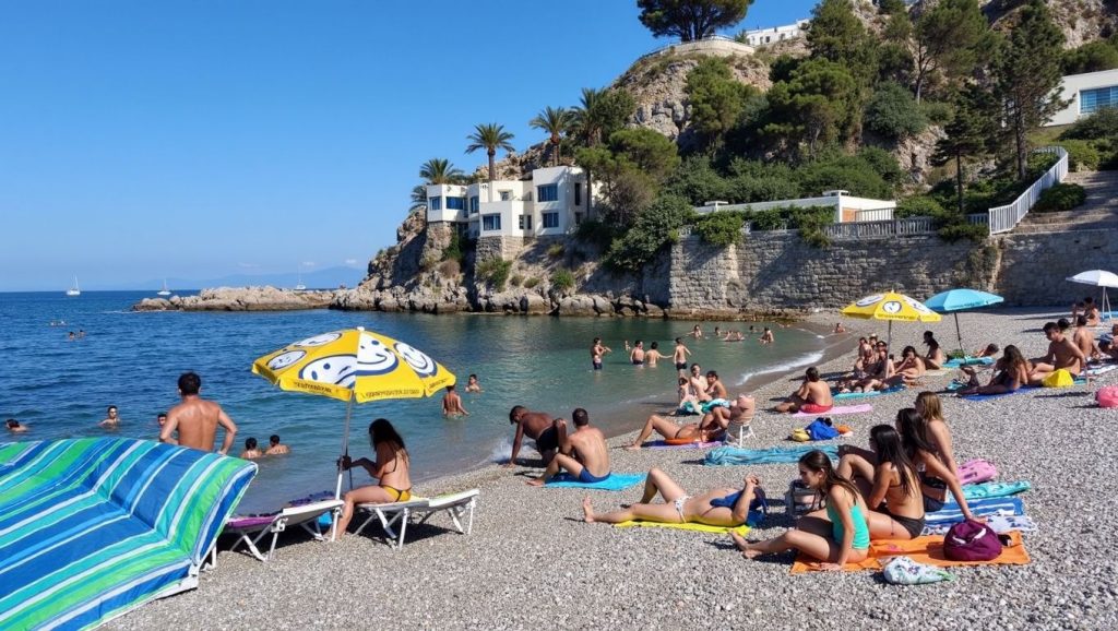 Orilla tranquila de Spiaggia Kafara, playa de Bagheria