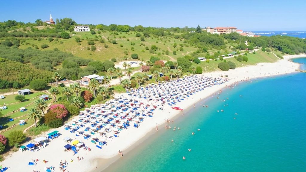 Panorámica de Spiaggia Lido con cielo despejado, Sciacca