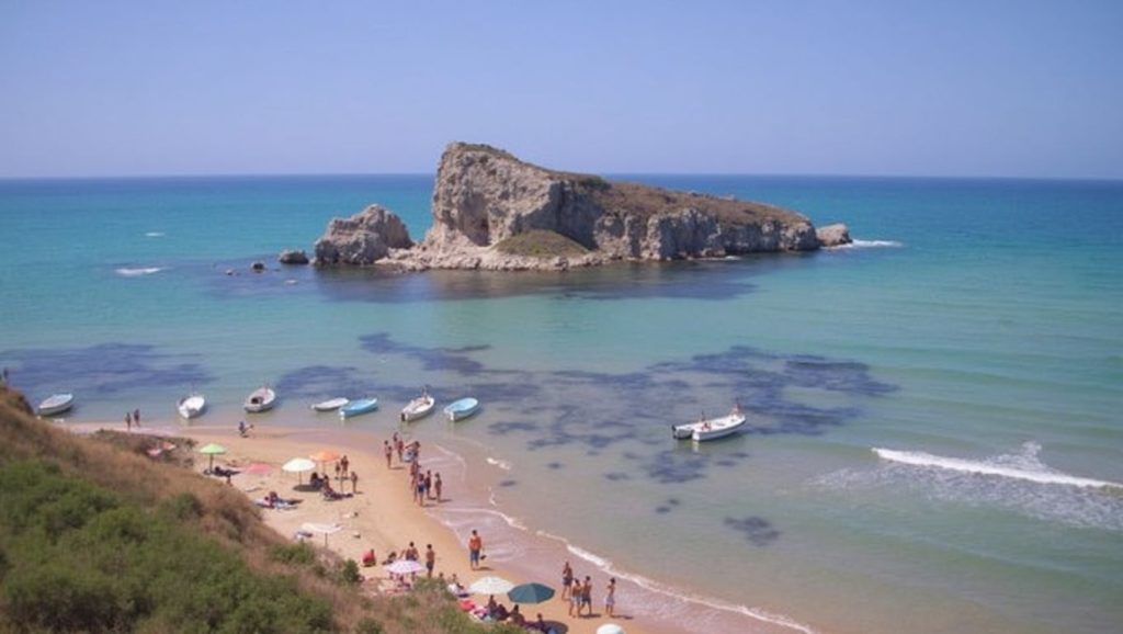 Playa Spiaggia Poliscia desde la arena, Licata, Sicilia