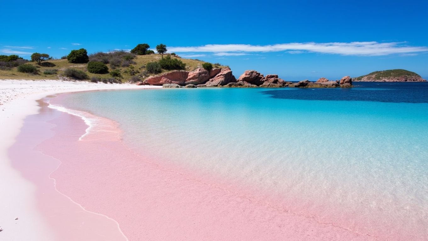 Spiaggia Rosa Budelli Parco Arcipelago Maddalena arena rosada Cerdeña