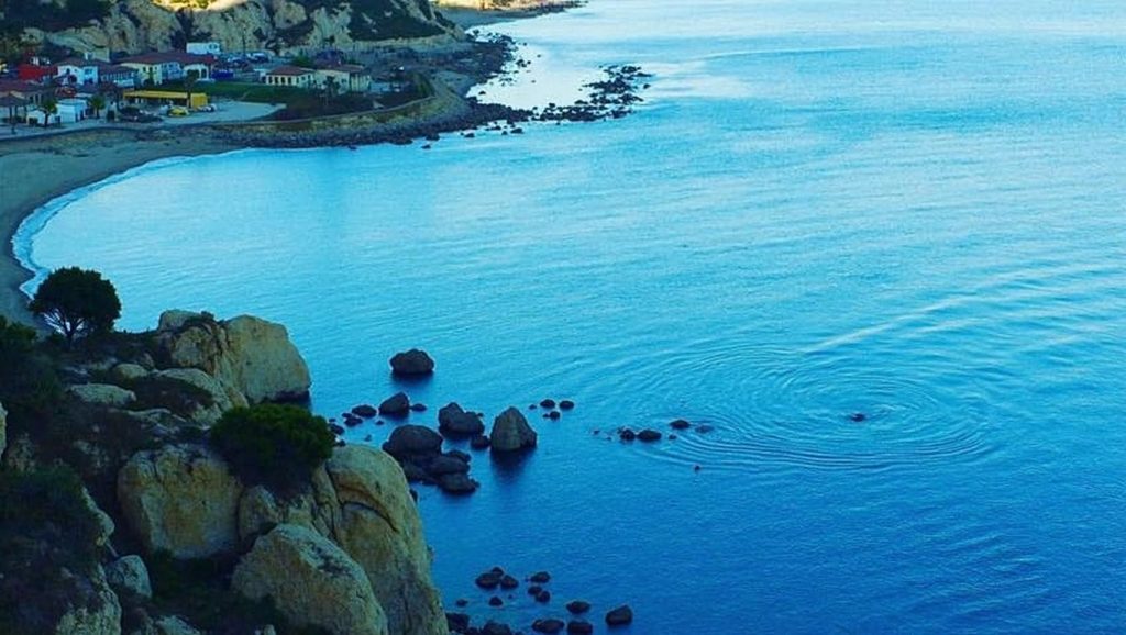 Costa de Sciacca desde Spiaggia San Giorgio, Sicilia