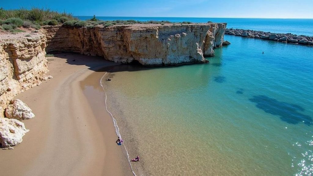 Panorámica de Spiaggia Santa Maria del Focallo con cielo despejado, Ispica